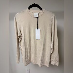 Varley leah long sleeve boyfriend t-shirt oatmeal